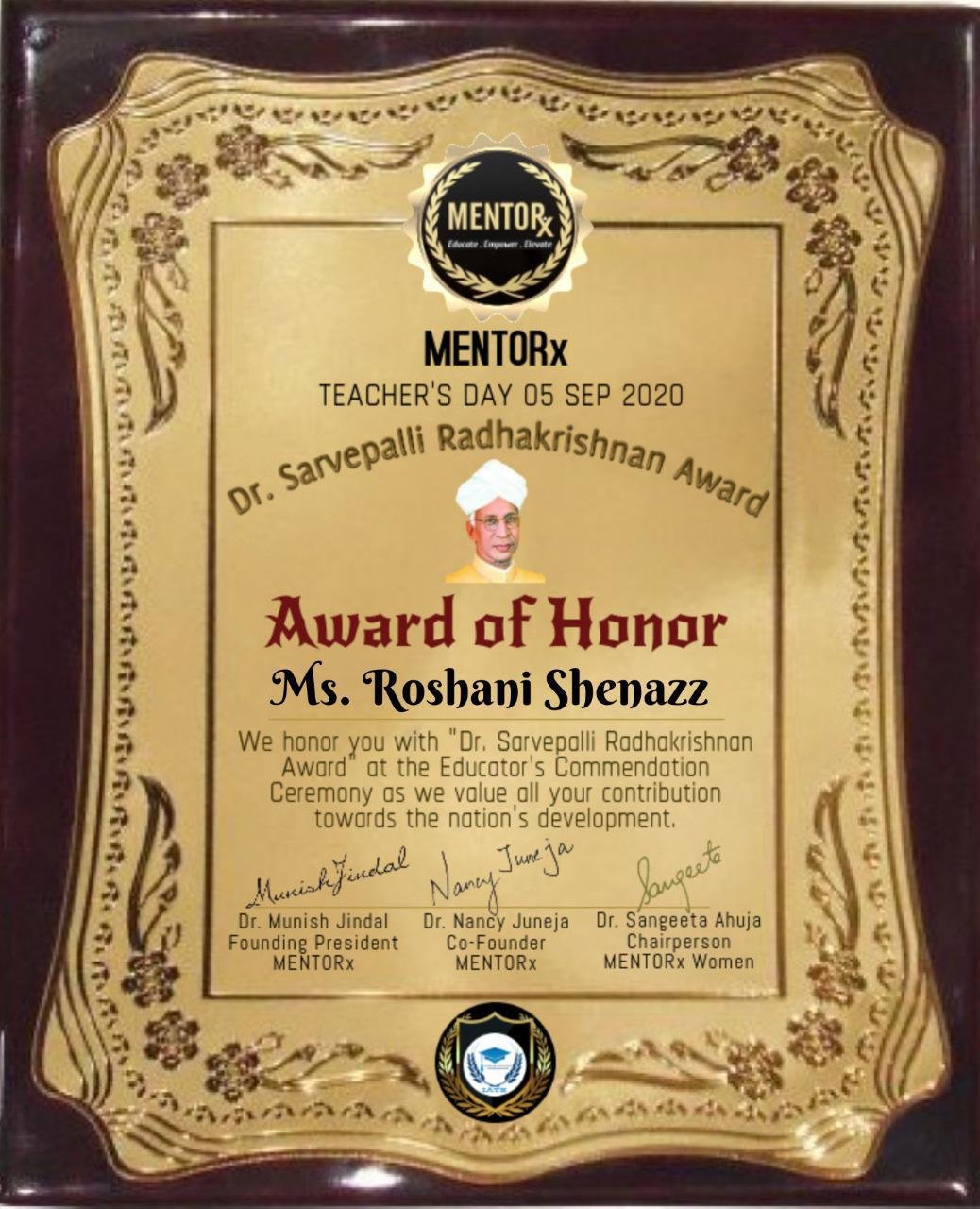 MentorX Award 5.9.2020